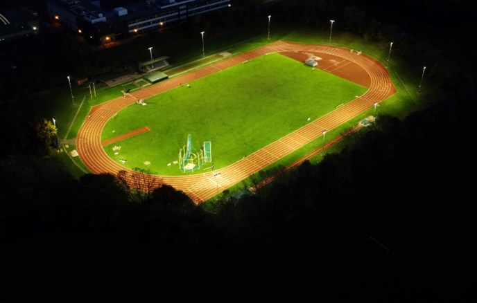 Oakengates athletics floodlighting