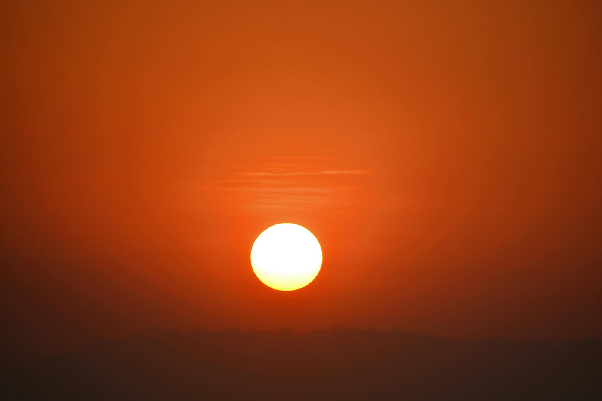 UK sunset illustrating available solar light levels