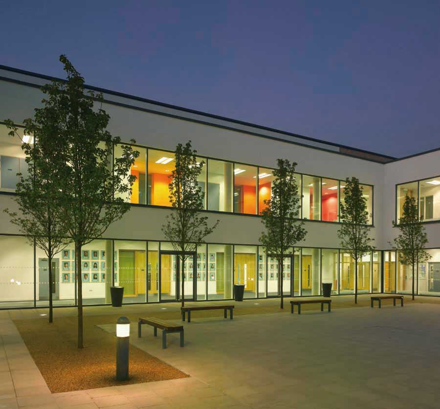 Joseph Chamberlain College campus lighting at night