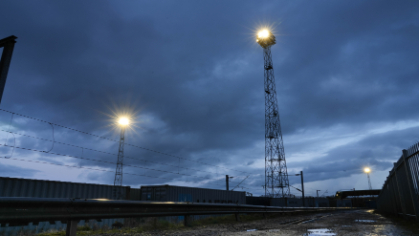 LED floodlighting installation